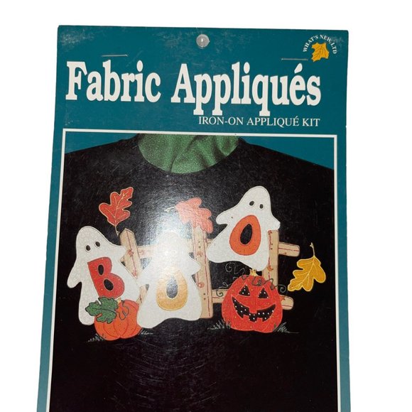 NIP What's New Ltd Fabric Iron-On Appliques Halloween 58120 Ghost Kids - Picture 2 of 6